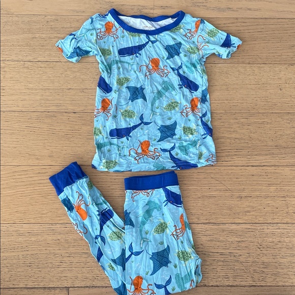 Little Sleepies Blue Ocean Adventure Pajama Set Sz 3T! - Picture 1 of 6